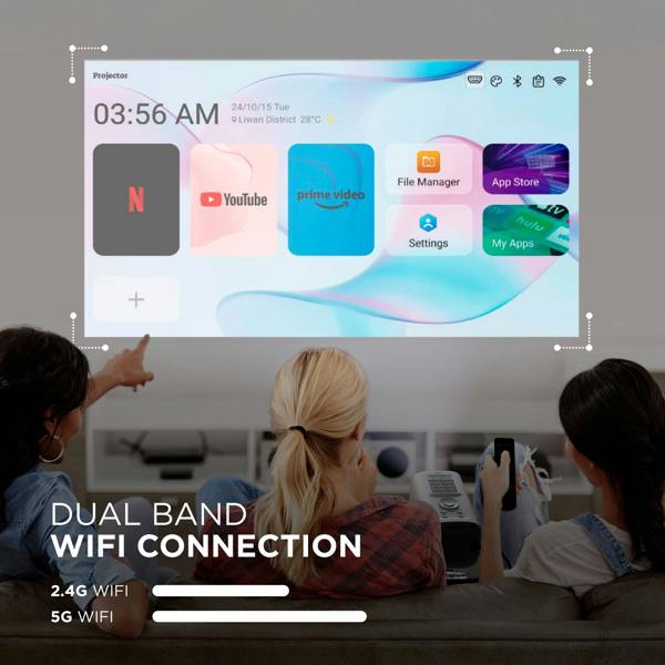 DMD Collective Full HD 1080P Portable Projector – Mini Projector for Movies and Gaming