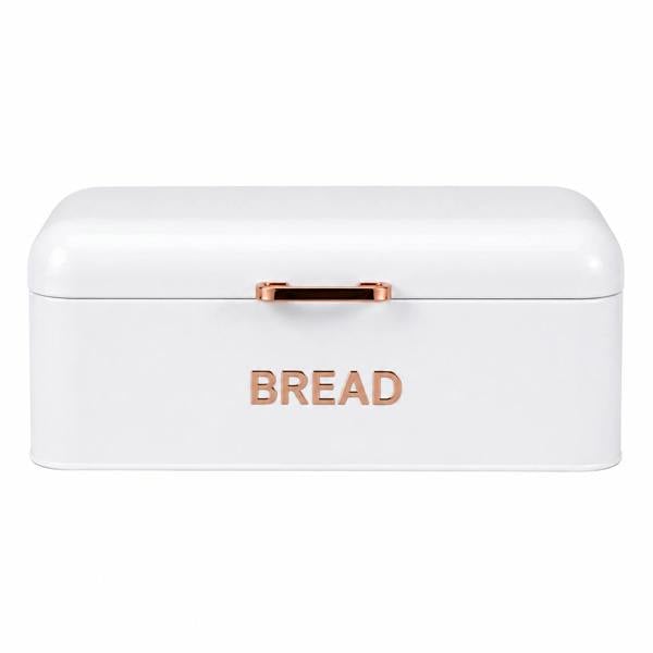 Maison des Cadeaux White 4 Piece Bread Bin & Canister Storage Set