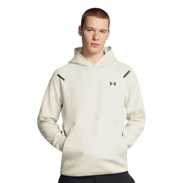 Under Armour Mens Essential Fleece Raglan Hoodie - White/Black - 