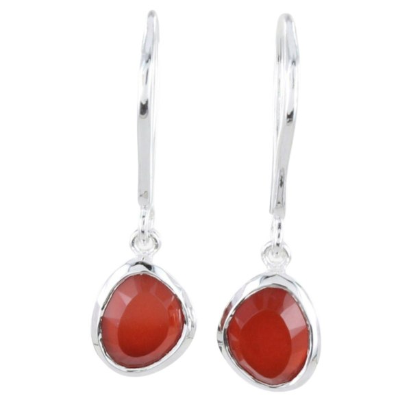 Birthstone Sterling Silver Drop Earrings - Reeves & Reeves