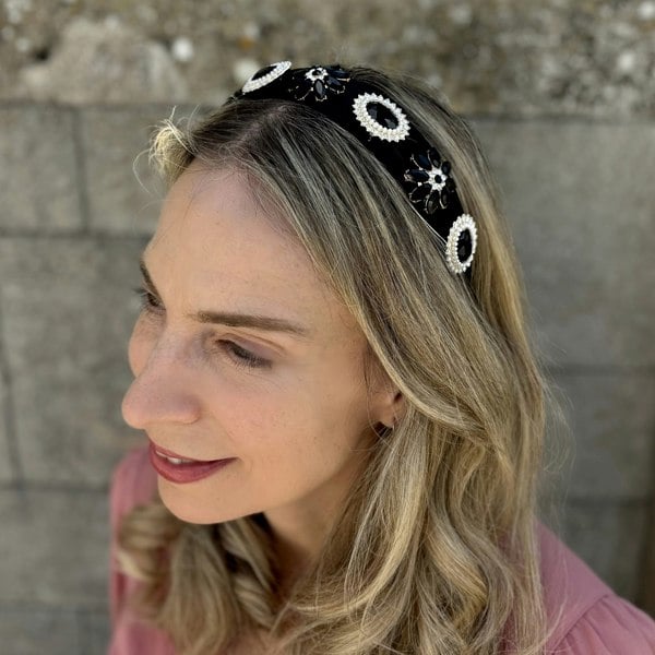 Black Pearl Headband Black Hair Band