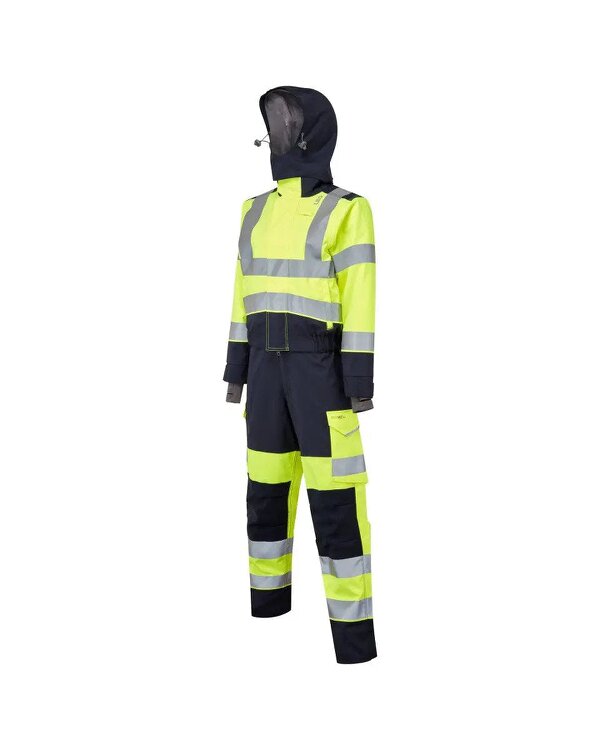 Leo Workwear Honeychurch Ladies Breathable 2-Part Coverall - Yellow / Navy