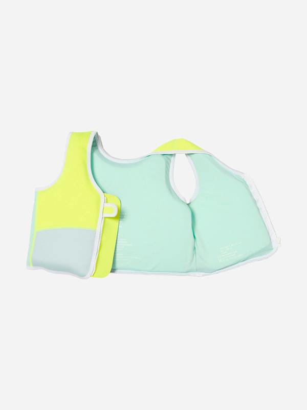 Sunnylife Kids Neon Salty the Shark Swim Vest in Yellow
