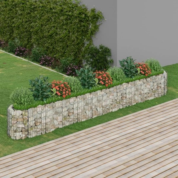 Berkfield Gabion Raised Bed Galvanised Iron 400x50x50 cm