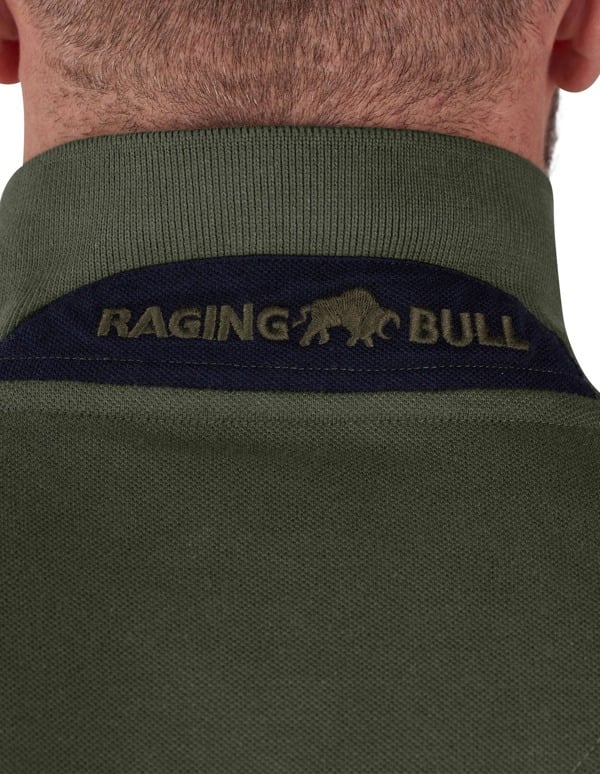 Raging Bull Mens Classic Organic Polo Shirt - Army Green