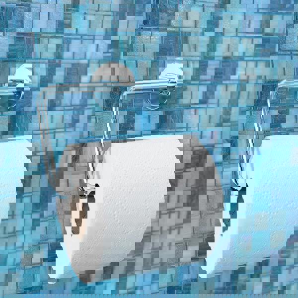 BESLAGSBODEN Chromed Stainless Steel Toilet Roll Holder Self Adhesive Bathroom Wall Mounted