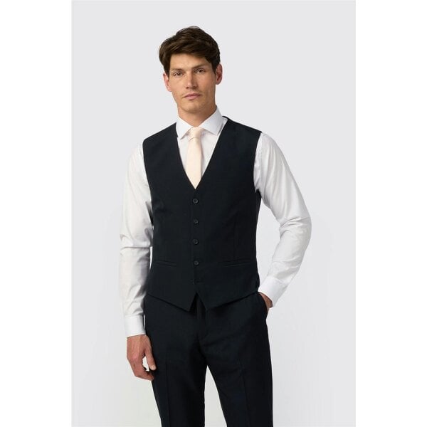 Limehaus Regular Fit Navy Waistcoat