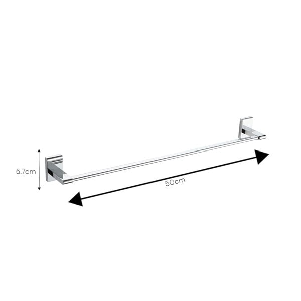 Showerdrape Unity Chrome Stainless Steel Wall Mounted 4 Piece Bathroom Accessory Set