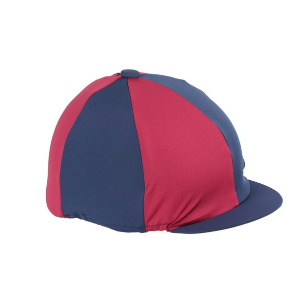 Shires Hat Cover - Navy/Raspberry