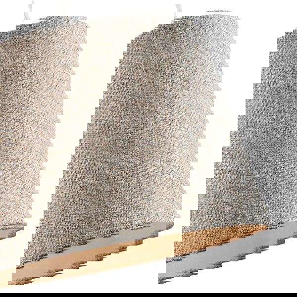 Traditional Natural Textured Linen Drum Lamp Shade in Taupe Brown Image 3