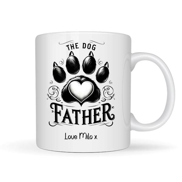 Personalised Dog Father Mug, Funny Dad Gift, Dog Lover Coffee Cup, Scotland UK