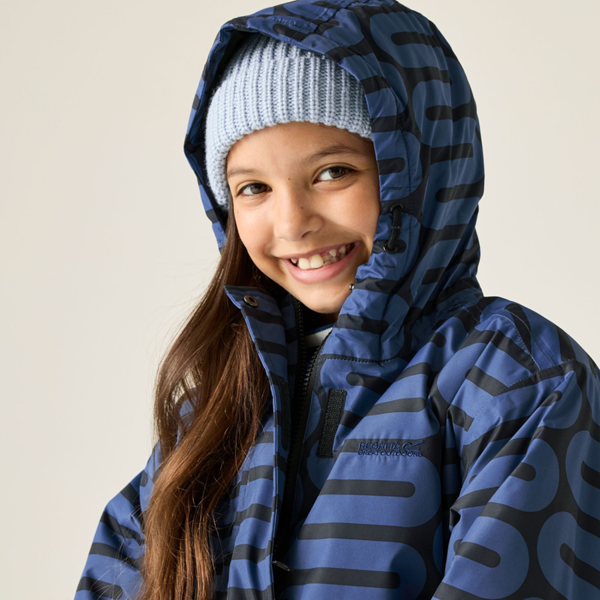 Regatta Girls Orla Kiely Waterproof Jacket - Blue