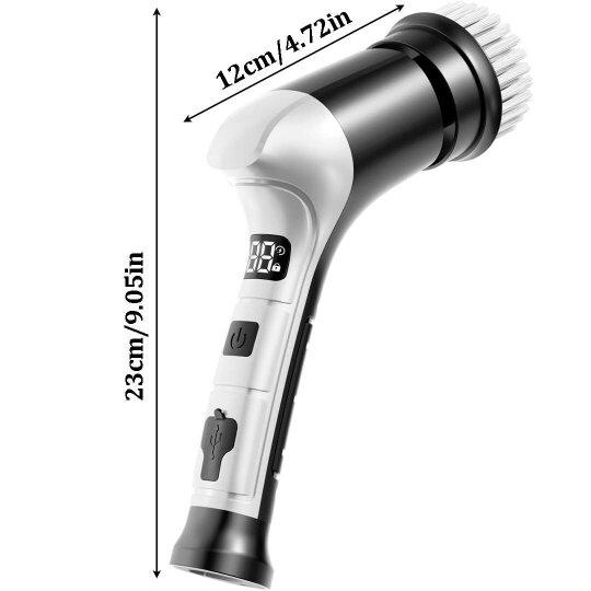 Havendro Electric Spin Scrubber Cordless Power Scrubber with 6 Replaceable Brush Heads