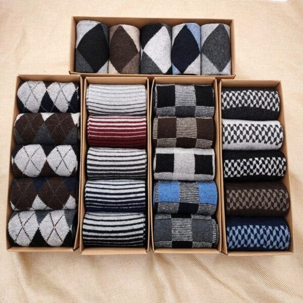 Leaper Boxed Set of 5 Pairs Wool Men’s Socks