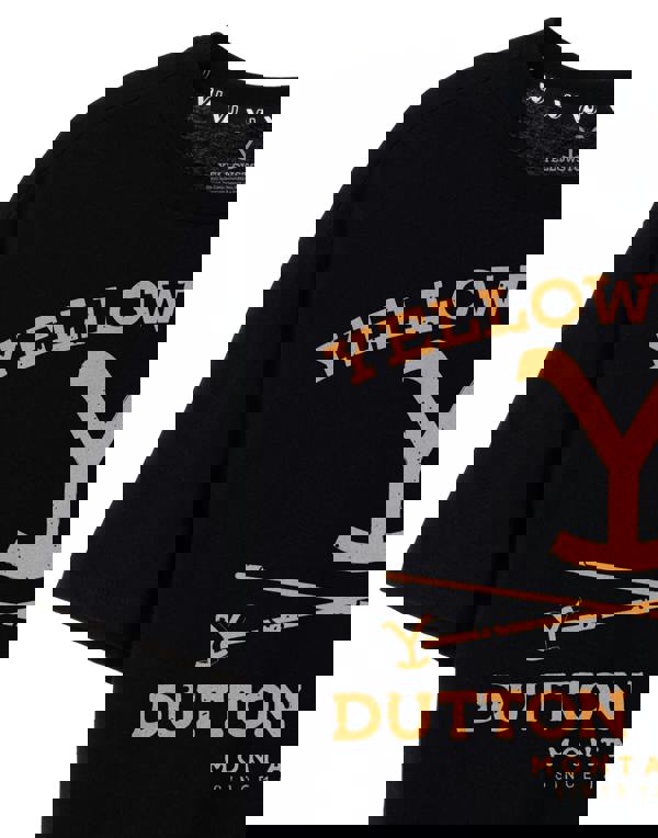 Yellowstone Mens Black Dutton Ranch Short Sleeved T-Shirt