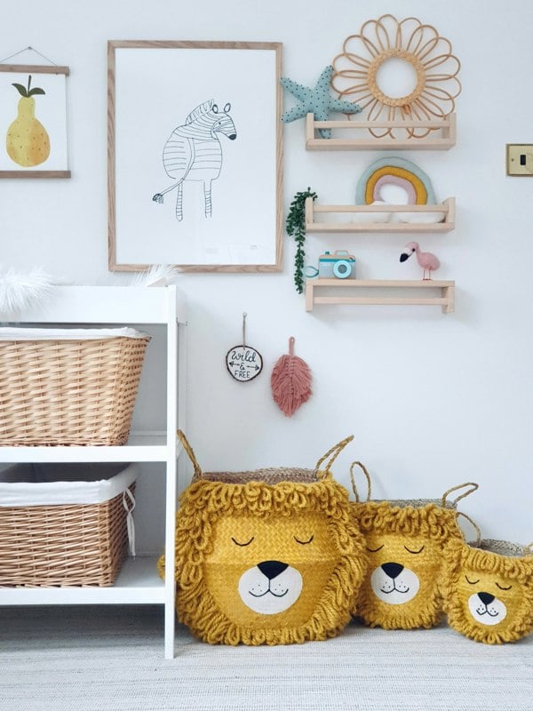 Yellow Lion Basket - Extra Large - Bellybambino