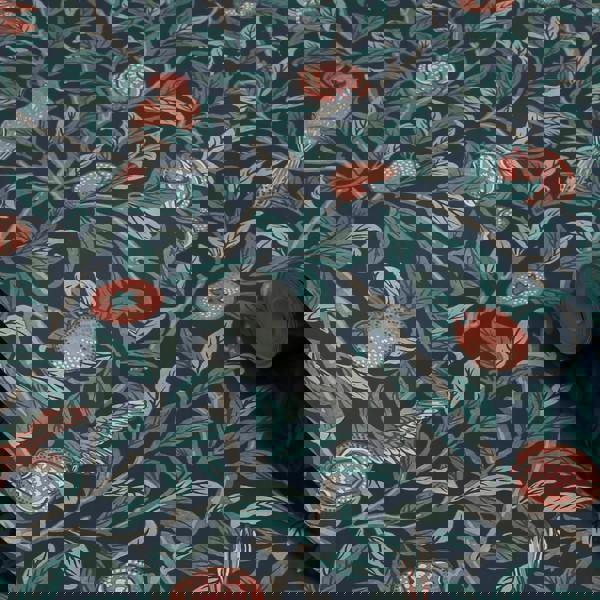 William Morris At Home Bird & Pomegranate Wallpaper | Navy Blue