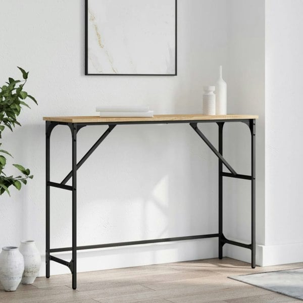 Berkfield Console Table Sonoma Oak 100x32x75 cm Engineered Wood