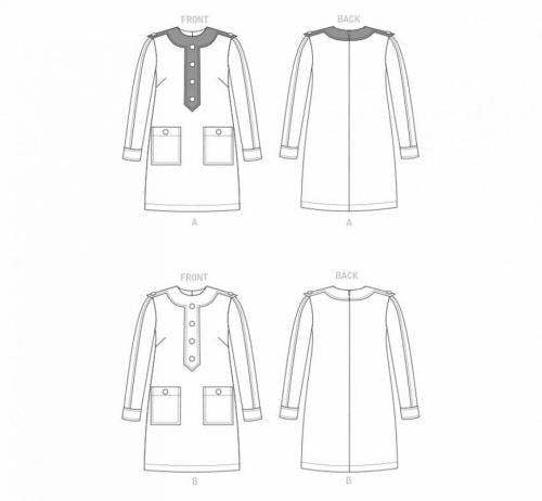 Vogue Sewing Pattern 1844, Dresses for Women, B5 (8-10-12-14-16) - Intermediate