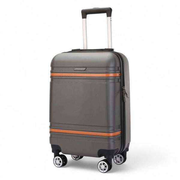 Infinity Luggage Hard Shell Modern Dual 4 Wheel Luggage Suitcase Set