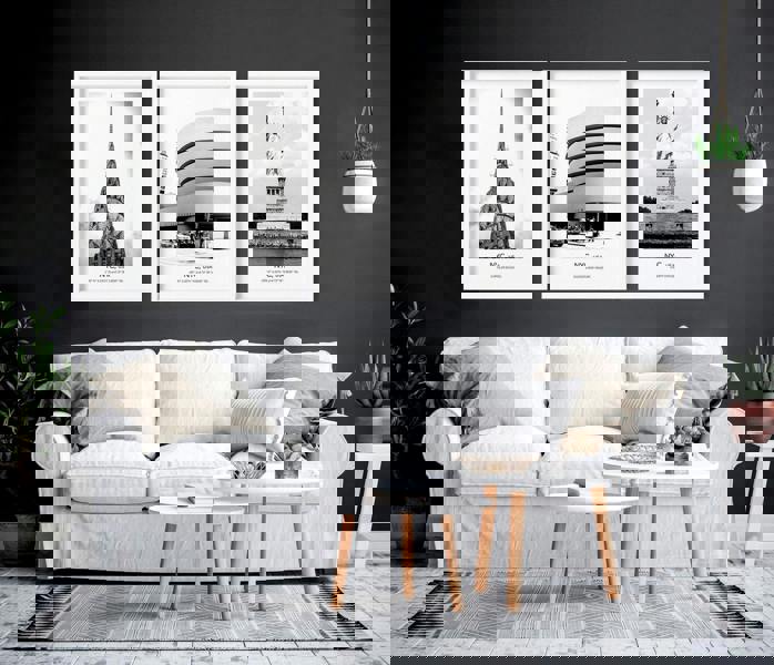 Black and white prints | set of 3 Manhattan wall art