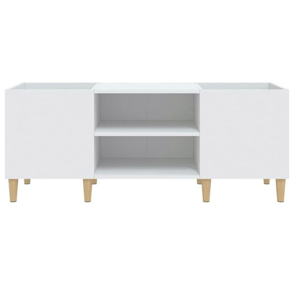 Berkfield Record Cabinet White 121x38x48 cm Engineered Wood
