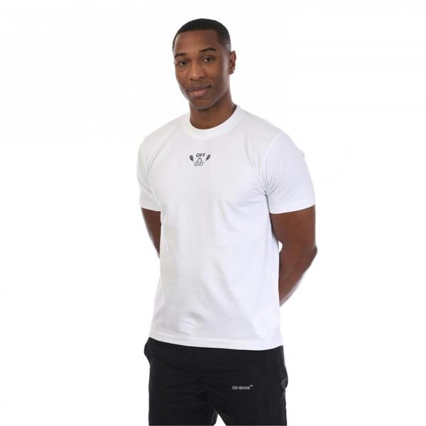 Off-White Off White Mens Arrow Bandana Slim T-Shirt - White/Black