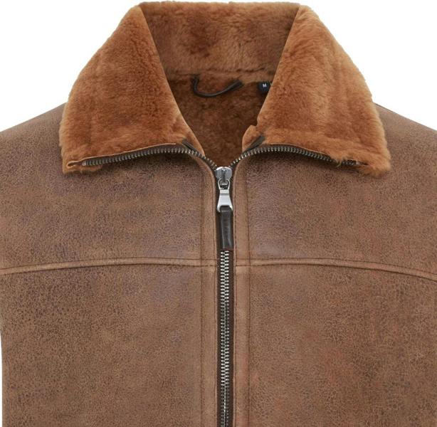Infinity Leather Mens Aviator Shearling Bomber Gilet - Ambler