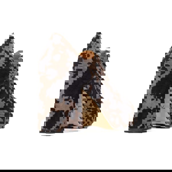 Embassy London Roulette Platform - Brown Cow - Women's leather oxford pump with platform and block heel