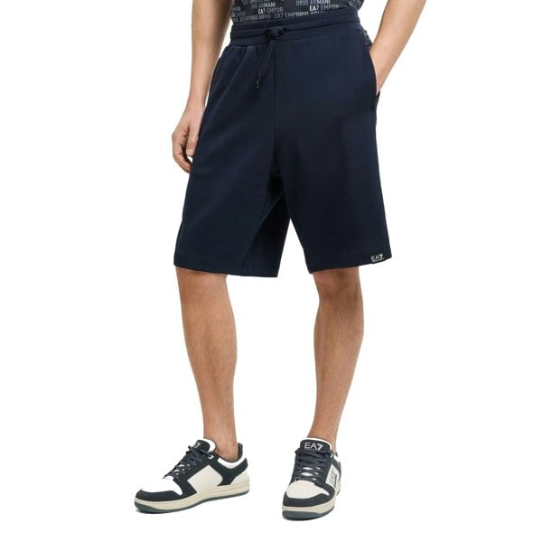 Emporio Armani EA7 EA7 Emporio Armani Logo Series Monogram Print Bermuda Shorts Armani Blue