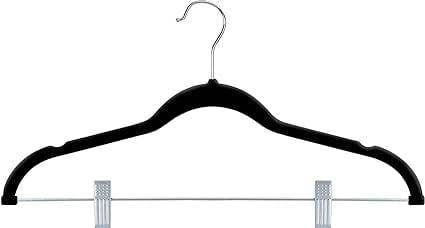 HYGRAD BUILT TO SURVIVE Pack of 12 Velvet Trousers Hangers Velvet Coat Hangers With Clips Velvet Hangers Wardrobe Clip Hangers Space Saving Hangers
