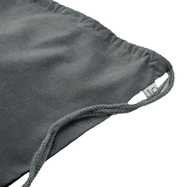 MidOcean Cabetri Colour Recycled Cotton Drawstring Bag - Stone Grey - 