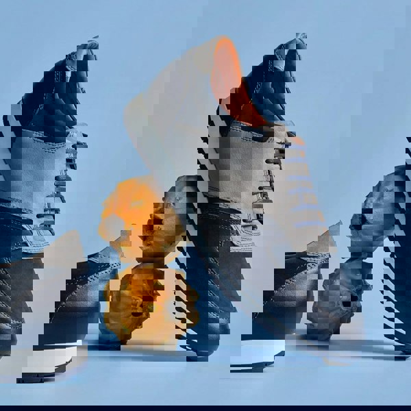 Embassy London San Francisco - Navy & Grey - Men's lace-up leather & suede trainer