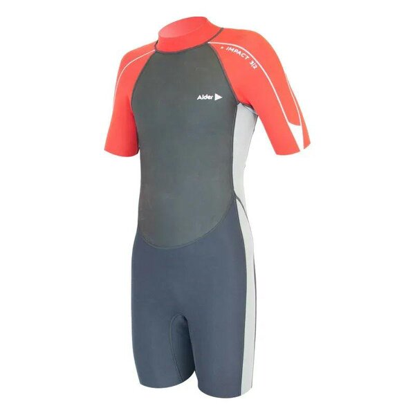 Alder Impact Junior 3/2 Shorty Kids Wetsuit - Red