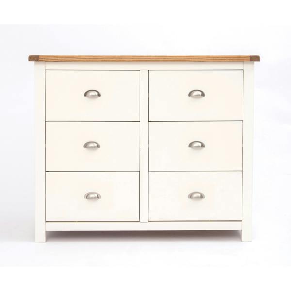 Lovere 6 Drawer Chest of Drawers Chrome Cup Handle