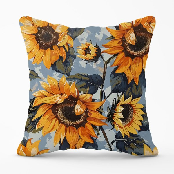 Warren Reed Sunflowers On A Sunny Day Cushions