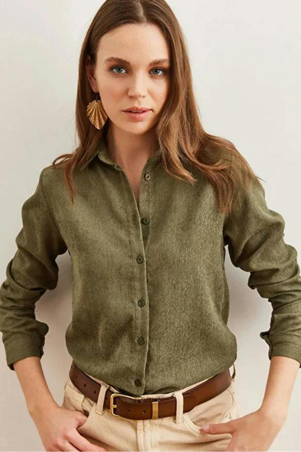 Hoxton Gal Fine Ribbed Corduroy Shirt