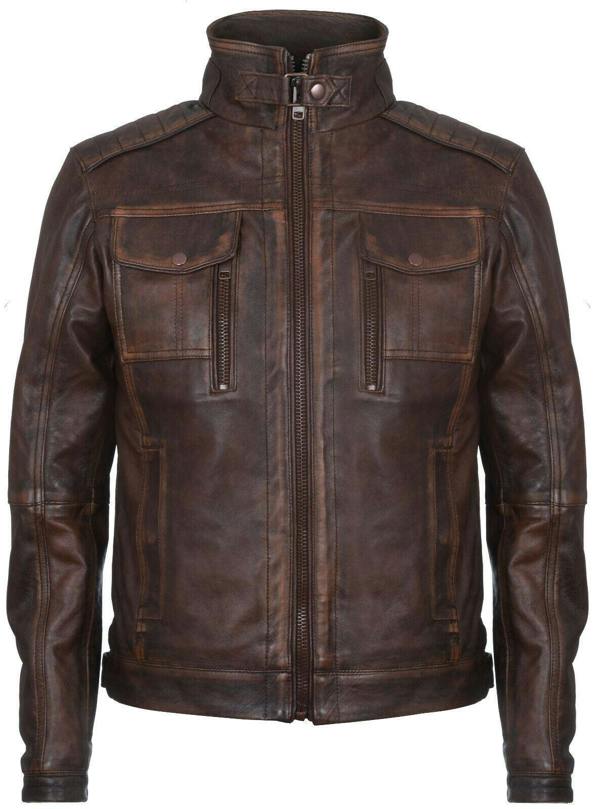 Infinity Leather Men's Vintage Leather Biker Jacket-Cape Town