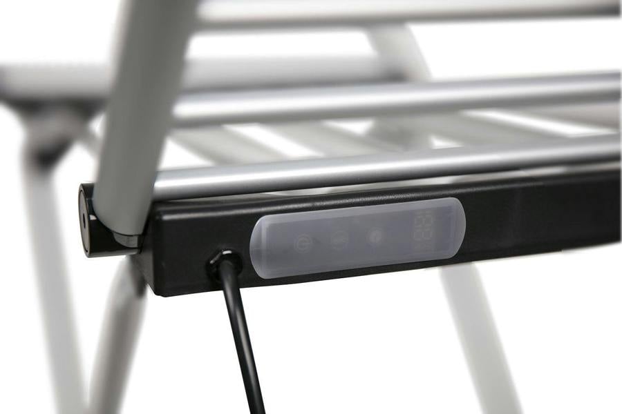 Groundlevel Extra Large 20 Bar Heated Electric Winged Clothes Airer with Timer