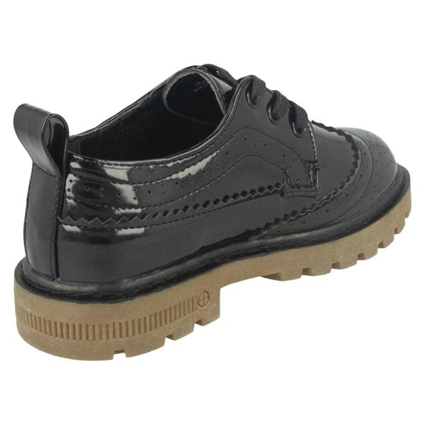 Spot On Girls Spot On Lace Up Brogue Shoes