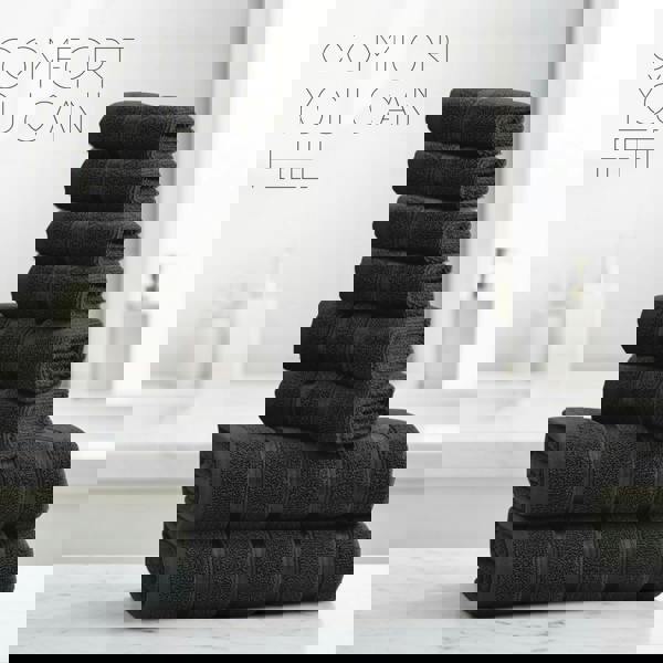 Smart Living Boston 8 PCS Towel Bale Set - Black