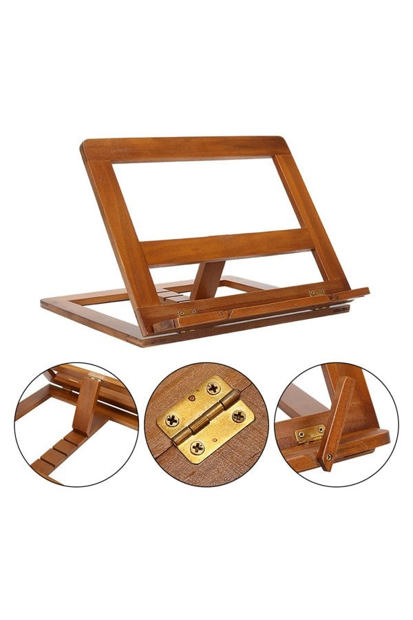 Living and Home Retractable Bookshelf Reading Rack