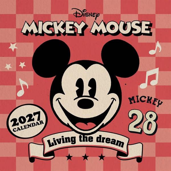 Disney, Mickey Mouse Calendar 2027, Wall Calendars, Month To View, Entertainment, Gift