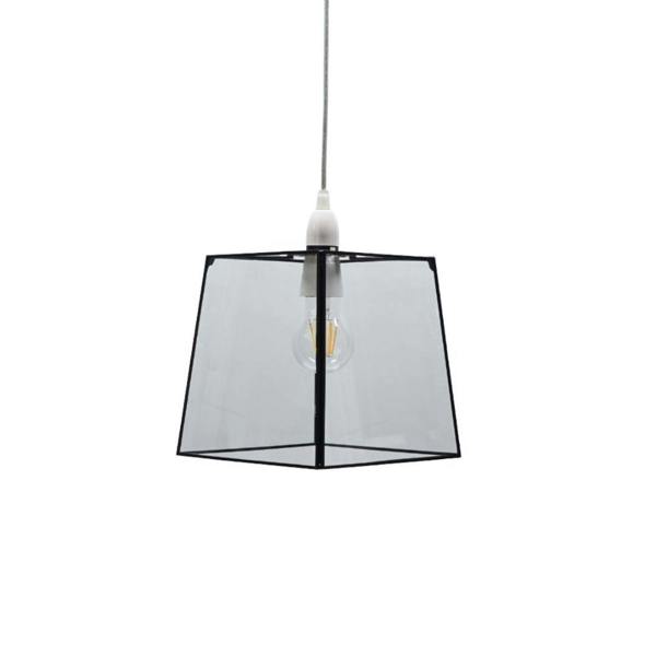 Pagazzi Lighting Sable Matte Black Glass Easy-Fit Pendant