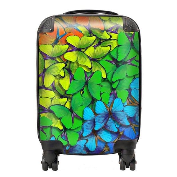 Warren Reed Multicoloured Butterfly Pattern Suitcase