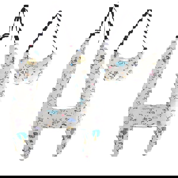 anycoplus Anypillow Car Travel Pillow White Cartoon Drawing 1 Set for Kids and Adult Neck Head Support H-Shape Travel Pillow