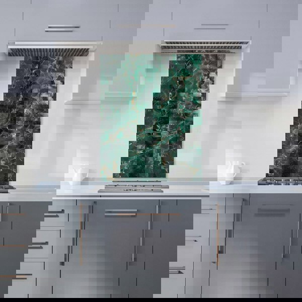 Warren Reed - Designer Green Quartz Effect Kitchen Splashback
