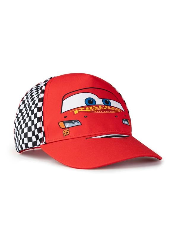 Vanilla Underground Disney Cars Boys Red Lightning Mcqueen Adjustable Curved Peak Cap (One Size)