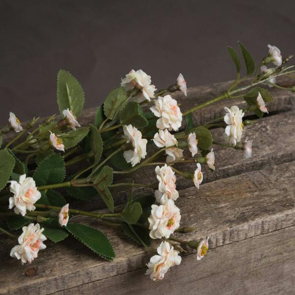 Wyld Haus Set of 3 Artificial Flowers Cream Wild Meadow Rose Stems