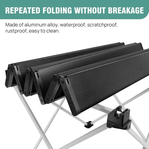 Dyzi Folding Aluminium Camping Table 35cm Portable Black